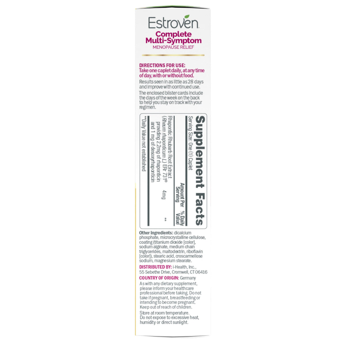Estroven Complete Multi-Symptom Menopause Relief Caplets, 84 ea