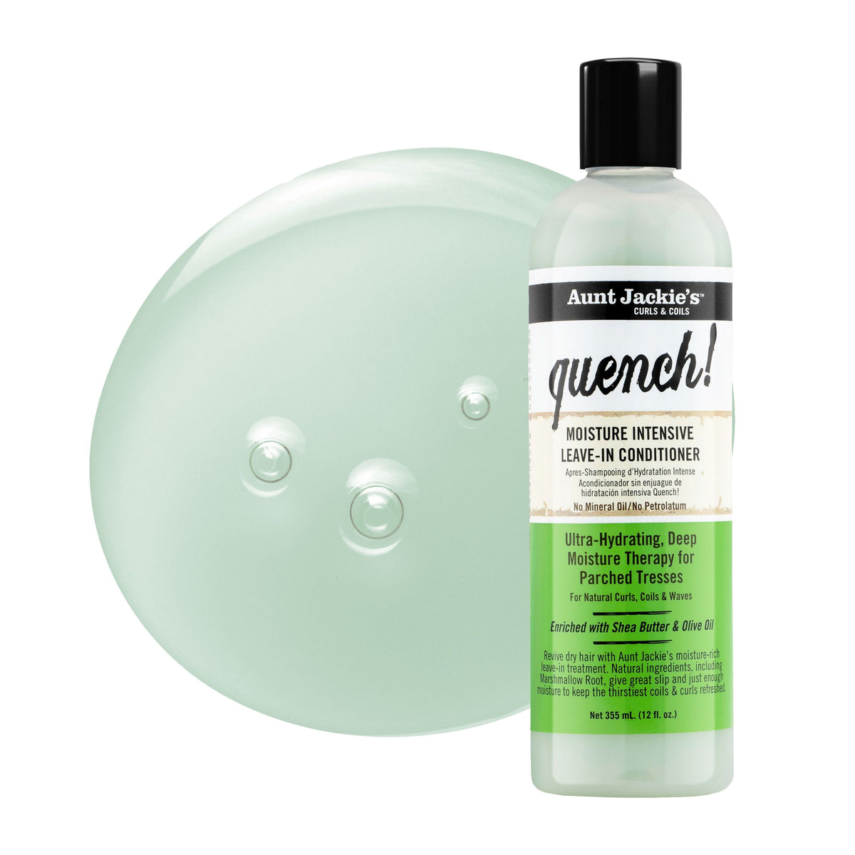 Aunt Jackie's Curls & Coils Quench Moisture Intensive Leave-in Conditioner, 12 fl oz