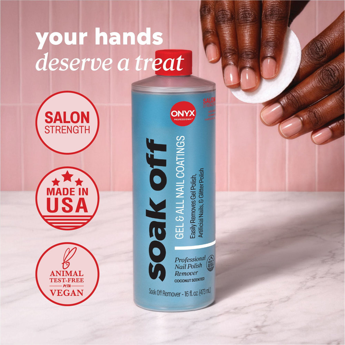 ONYX Professional Soak Off Gel Nail Polish Remover 16 fl oz