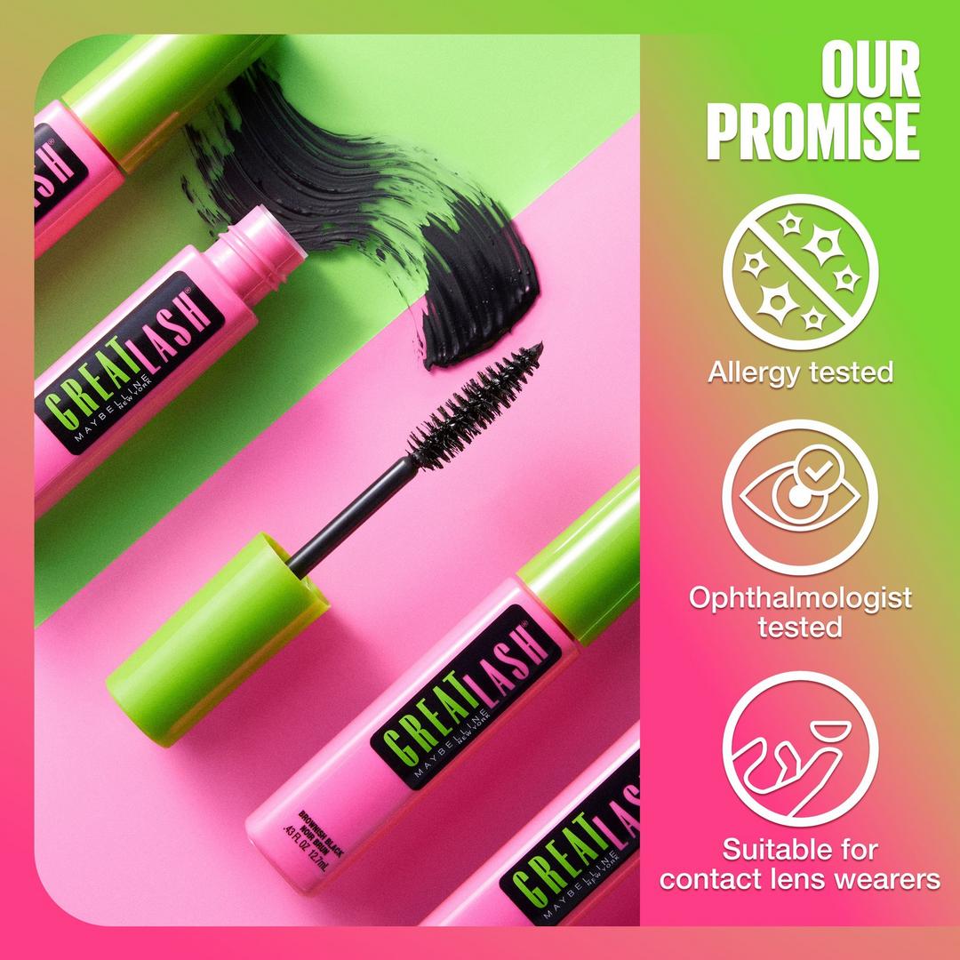 Maybelline Great Lash Mascara, Very Black, 0.43 oz