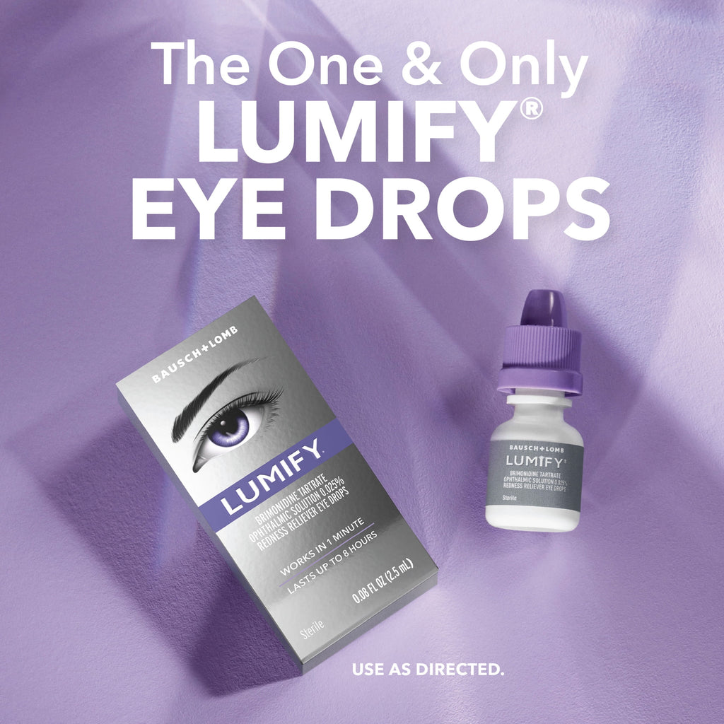 LUMIFY Eye Drops for Redness Relief and Whiter and Brighter Looking Eyes, .25 fl oz (7.5 ml)