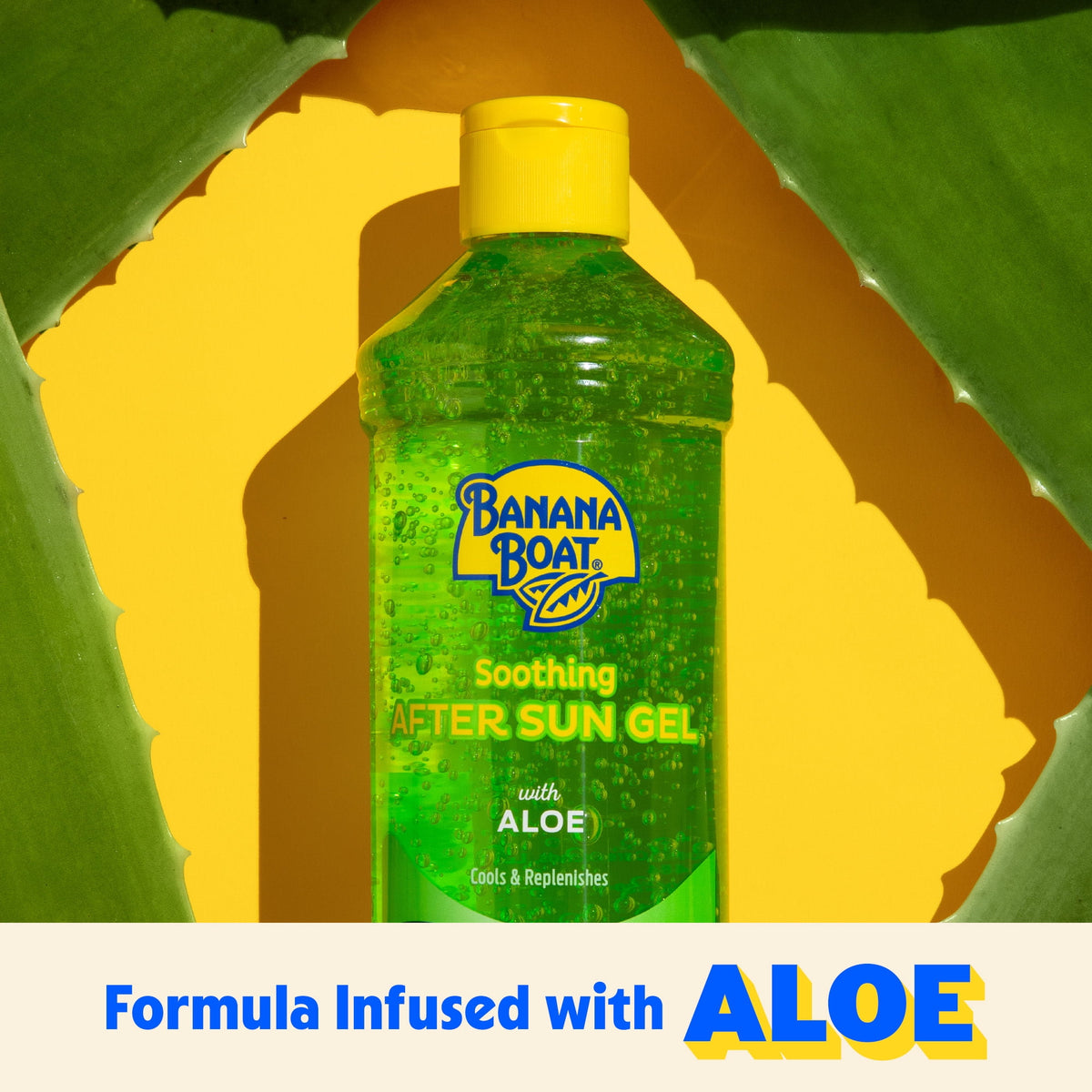 Banana Boat Soothing after Sun Aloe Gel for Sunburn Relief, All Skin After Sun Protection, 16 fl oz