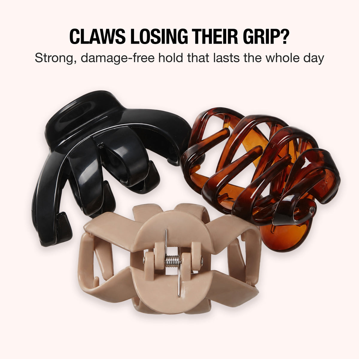 Scunci Octopus Claw Clip, Multicolor, 3 Count