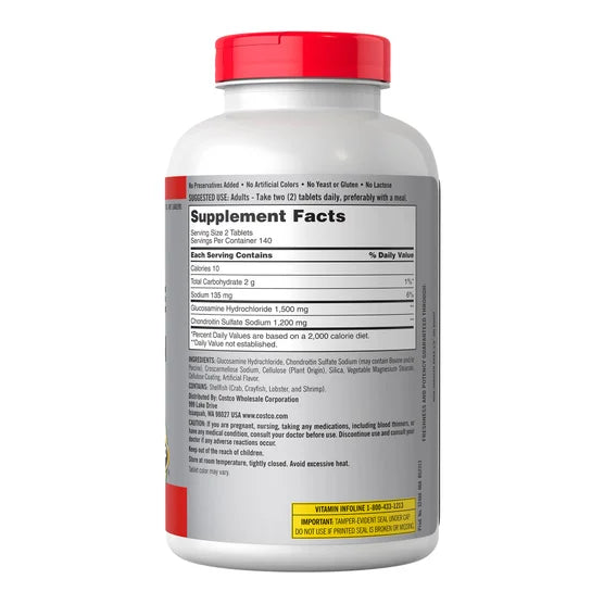 Kirkland Glucosamine Chondroitin 280 Tablets