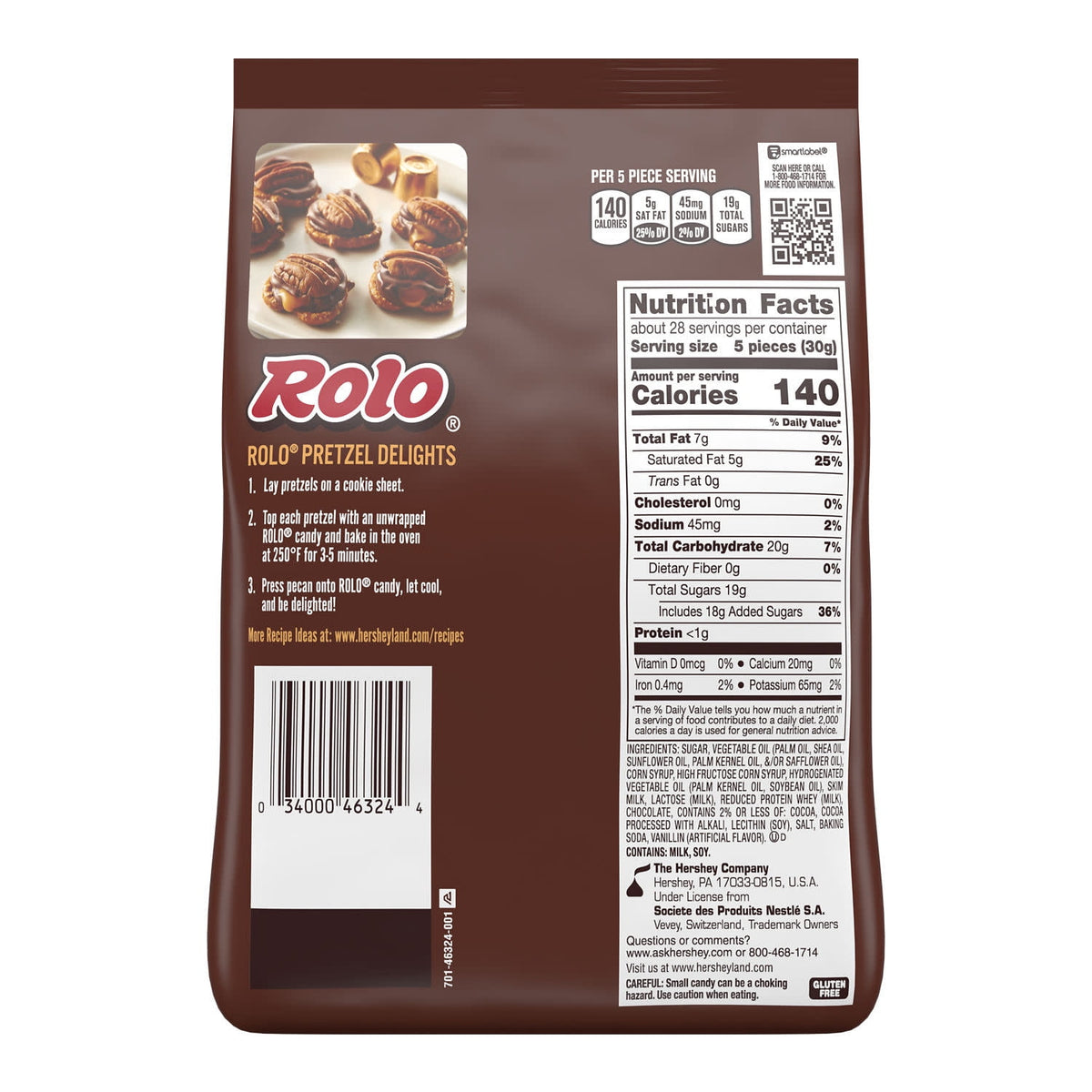 Rolo Rich Chocolate Caramels Candy, Party Pack, 29.5 oz