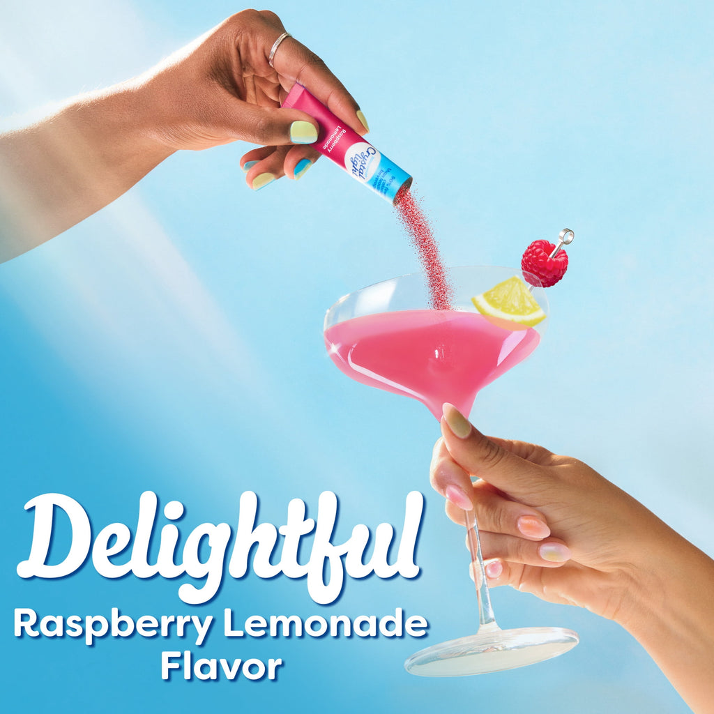 Crystal Light Drink Mix, 10 Packets, for Convenient On-the-Go Flavorful Hydration, Raspberry Lemonade artificial flavor, Zero Sugar, 0.8 oz