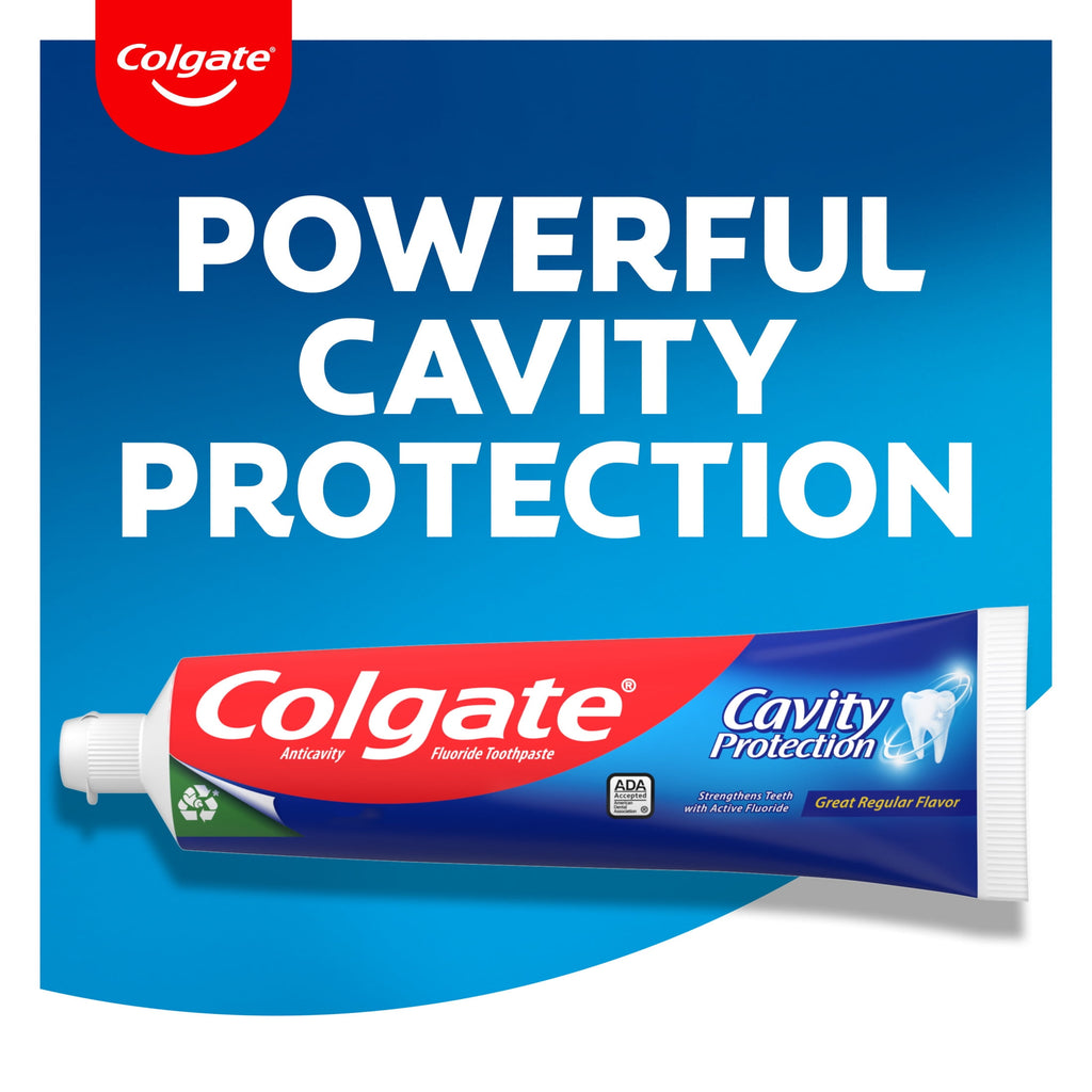 Colgate Cavity Protection Fluoride Toothpaste, Great Regular Mint Flavor, 6 oz
