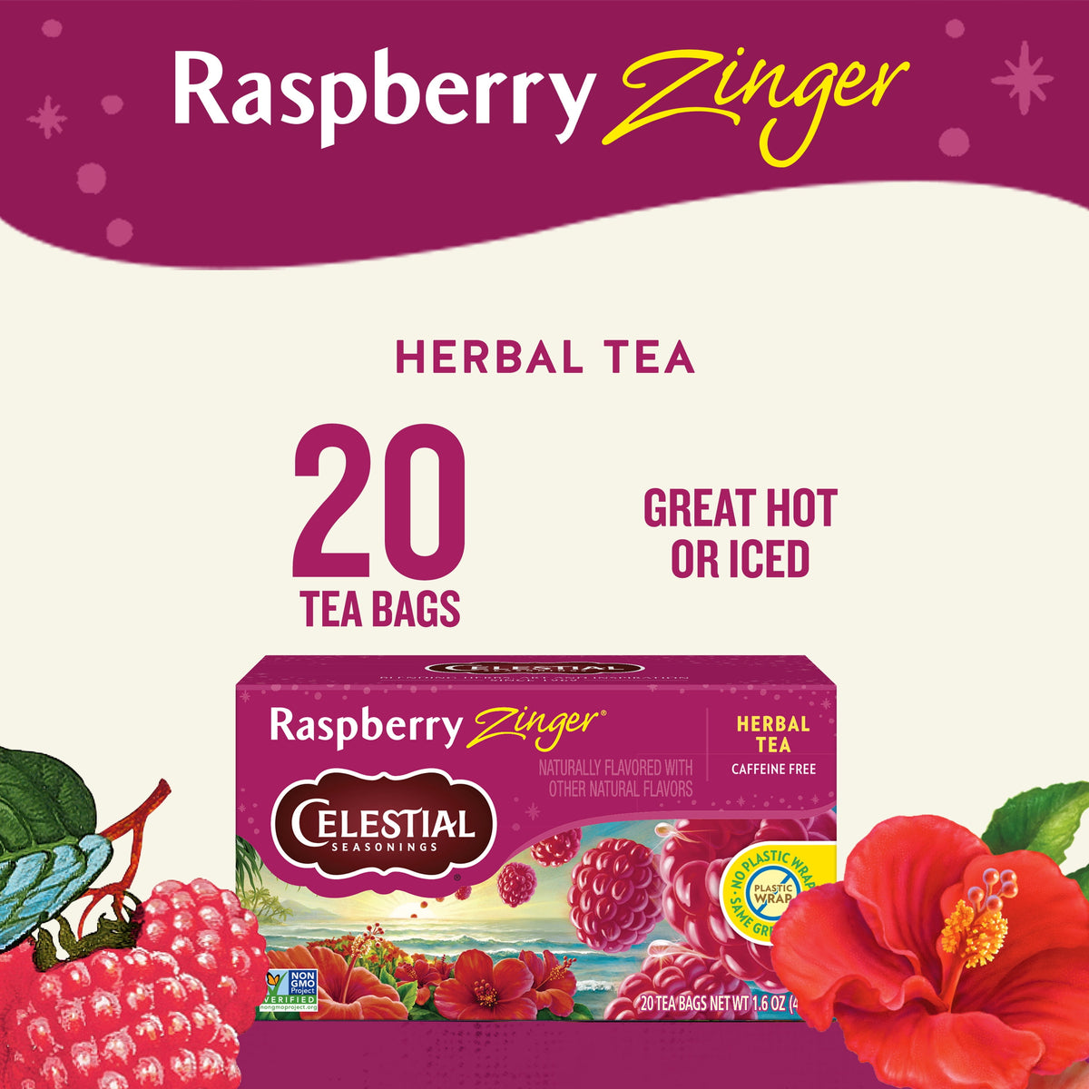 Celestial Seasonings Raspberry Zinger Herbal Tea