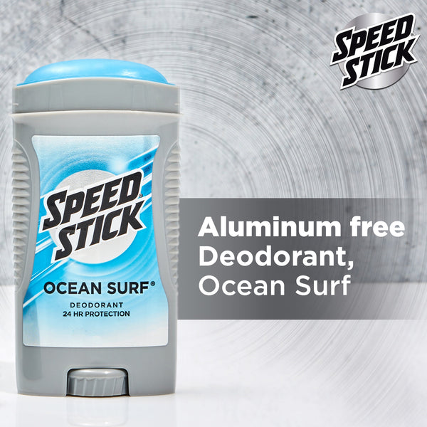 Speed Stick Clear Solid Deodorant, 24 HR, Ocean Surf, 3 OZ - 2 Pack
