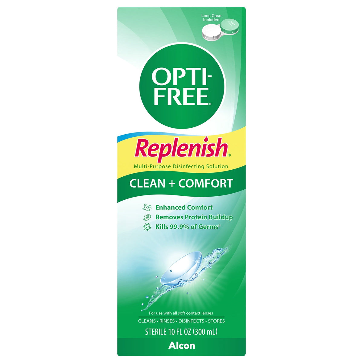OPTI-FREE Replenish Multi-Purpose Disinfecting Contact Lens Solution, 10 fl oz