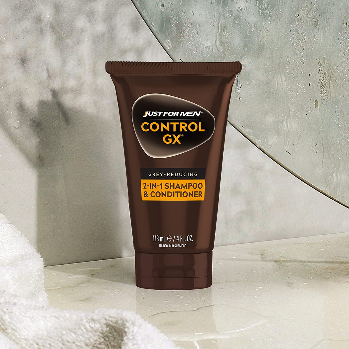 Just for Men Control GX Grey Reducing 2-in-1 Shampoo and Conditioner, Gradual Hair Color with Keratin for Stronger Thicker and Healthier Looking Hair