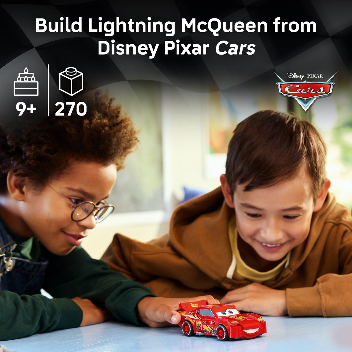 LEGO Speed Champions Disney Pixar Cars Lightning McQueen Building Toy 77255, Ages 9+