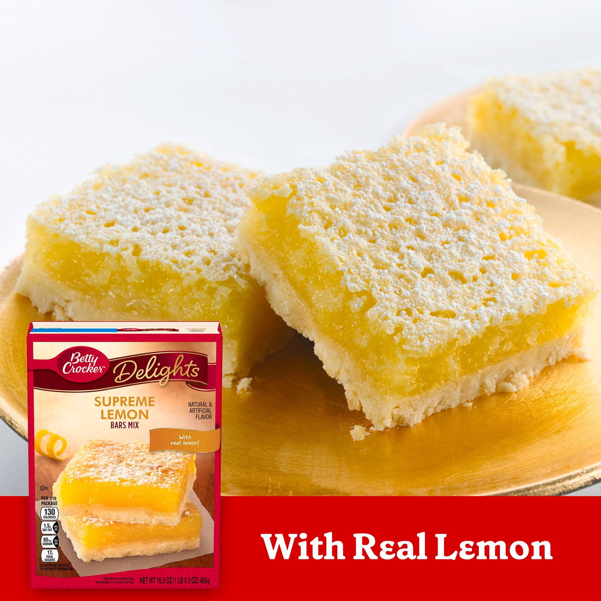 Betty Crocker Delights Supreme Lemon Bars Mix, 16.5 oz.