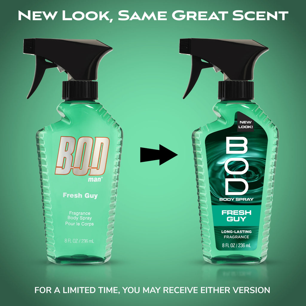Bod Man Fragrance Body Spray, Fresh Guy, 8 fl oz