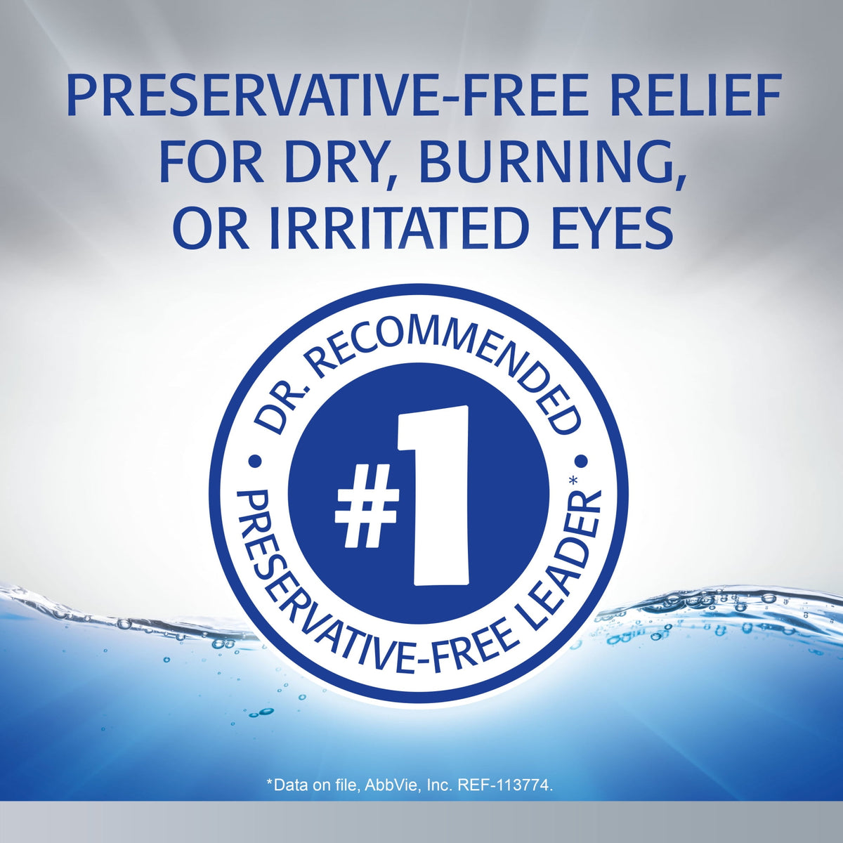 Refresh Optive Advanced PF Lubricant Eye Drops Preservative-Free Artificial Tears, 0.4 ml, 30 Count