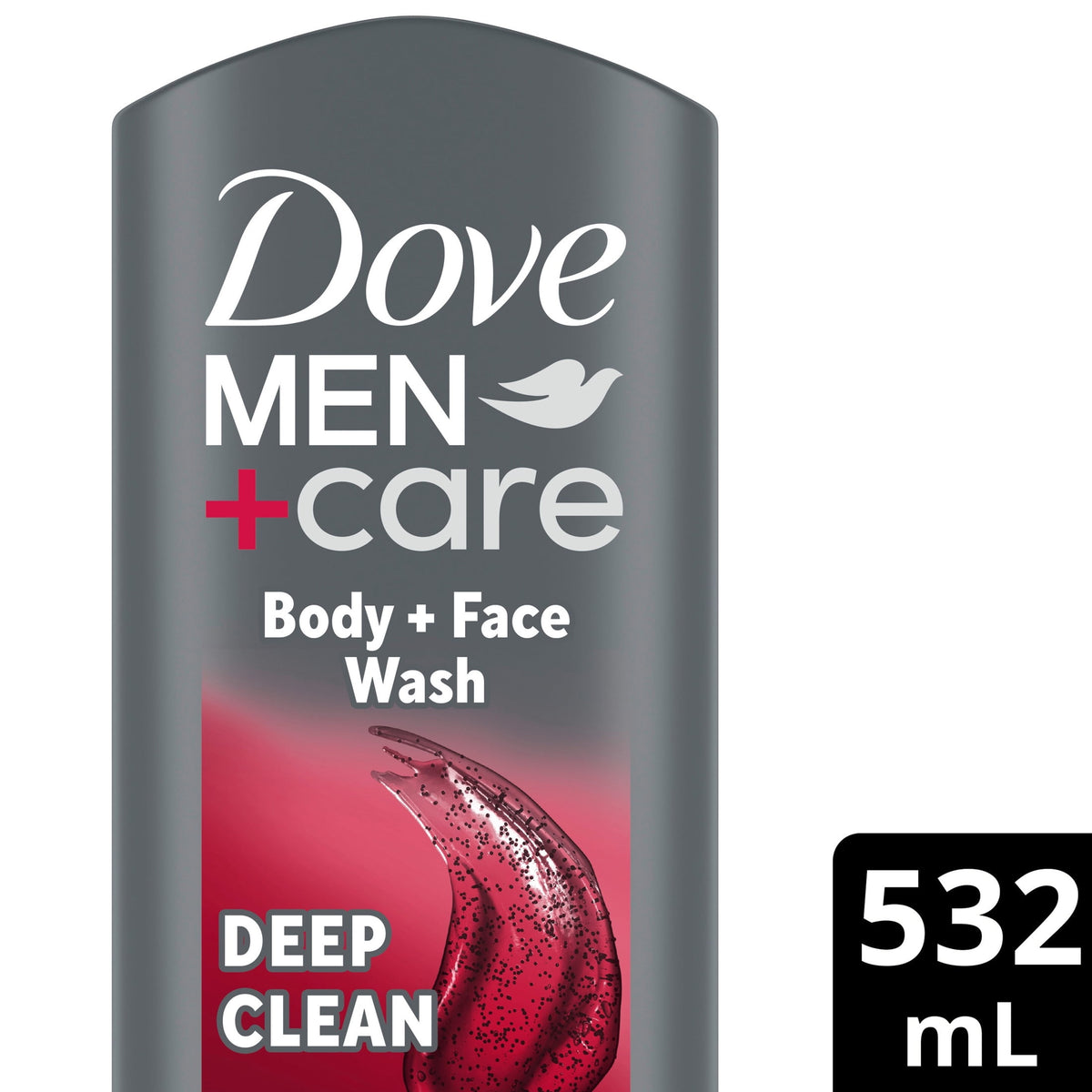 Dove Men+Care Body and Face Wash Body Wash for Men Exfoliating Deep Clean with 24-Hour Nourishing Micromoisture Technology, 18 fl oz