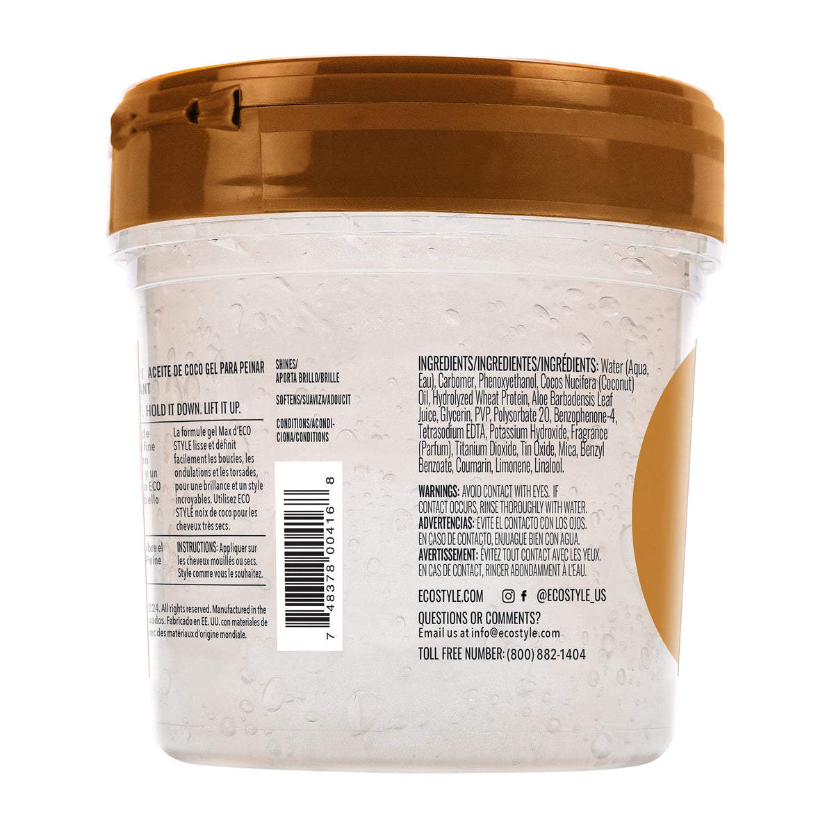 Eco Style Coconut Oil Styling Gel 16 oz