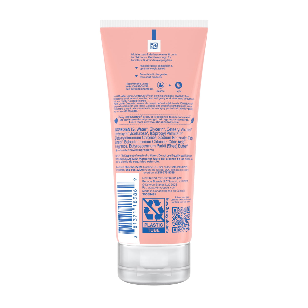 Johnson's Curl Defining Kids' Leave-In Hair Conditioner, 6.8 fl. oz