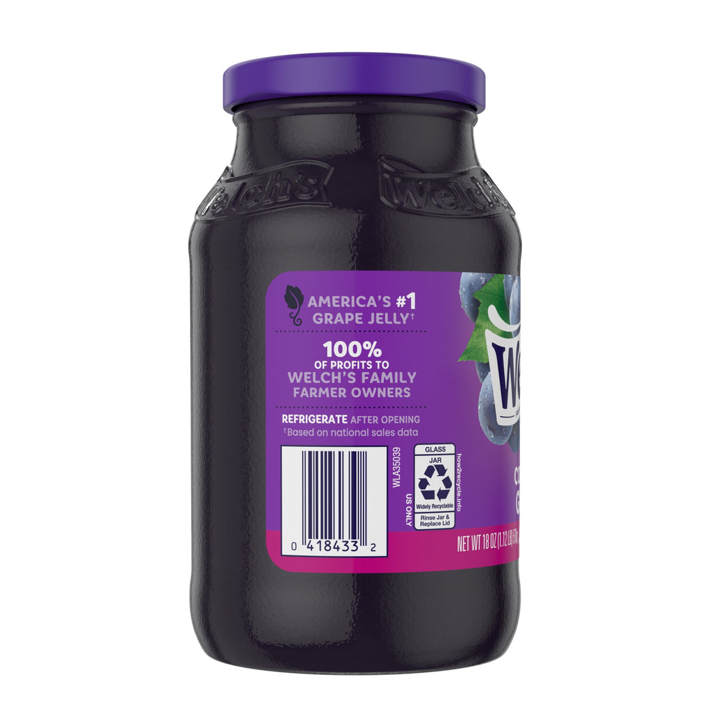 Welch's Concord Grape Jelly, 18 oz Jar