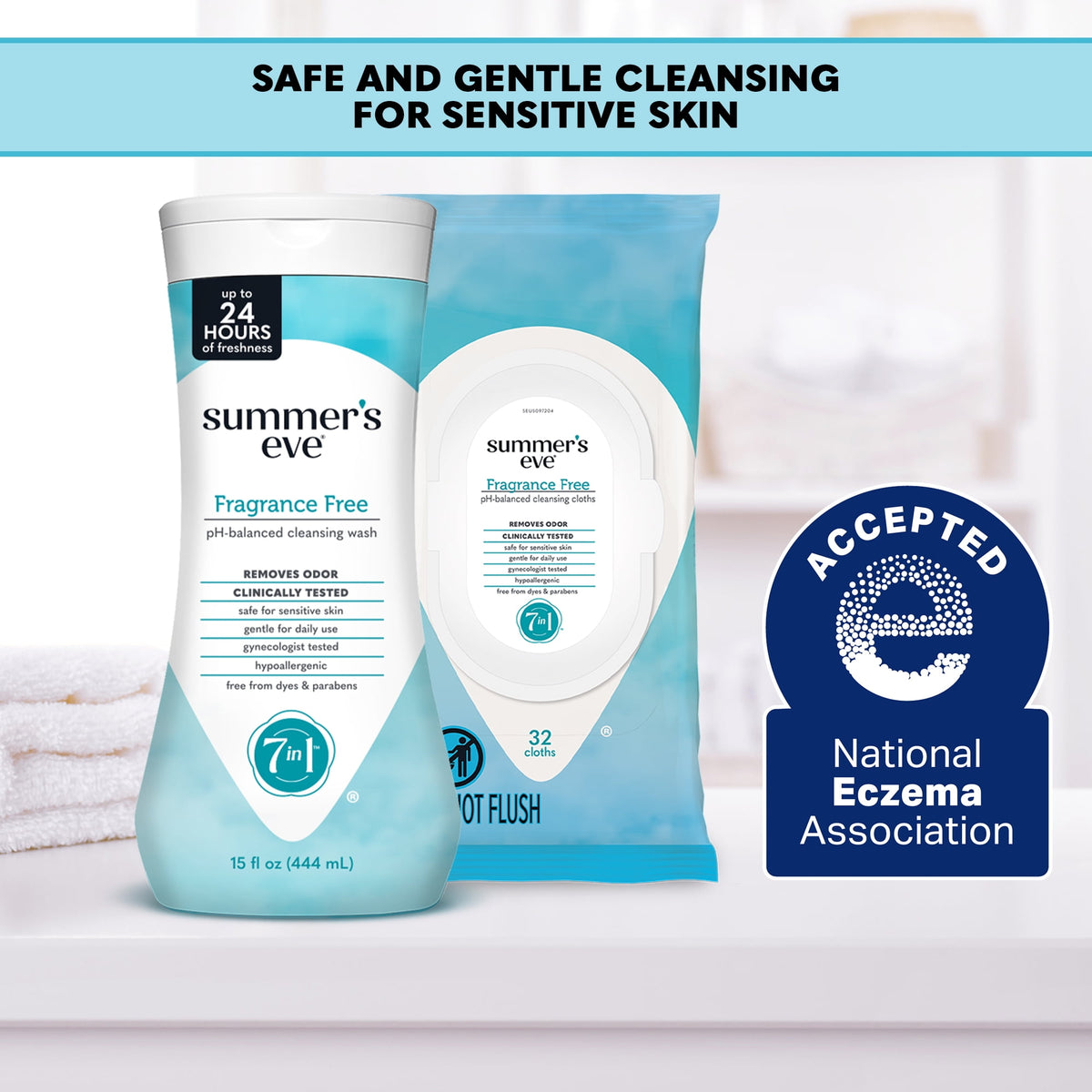 Summer’s Eve Fragrance Free All-Over Daily Feminine Wash, 15 Oz
