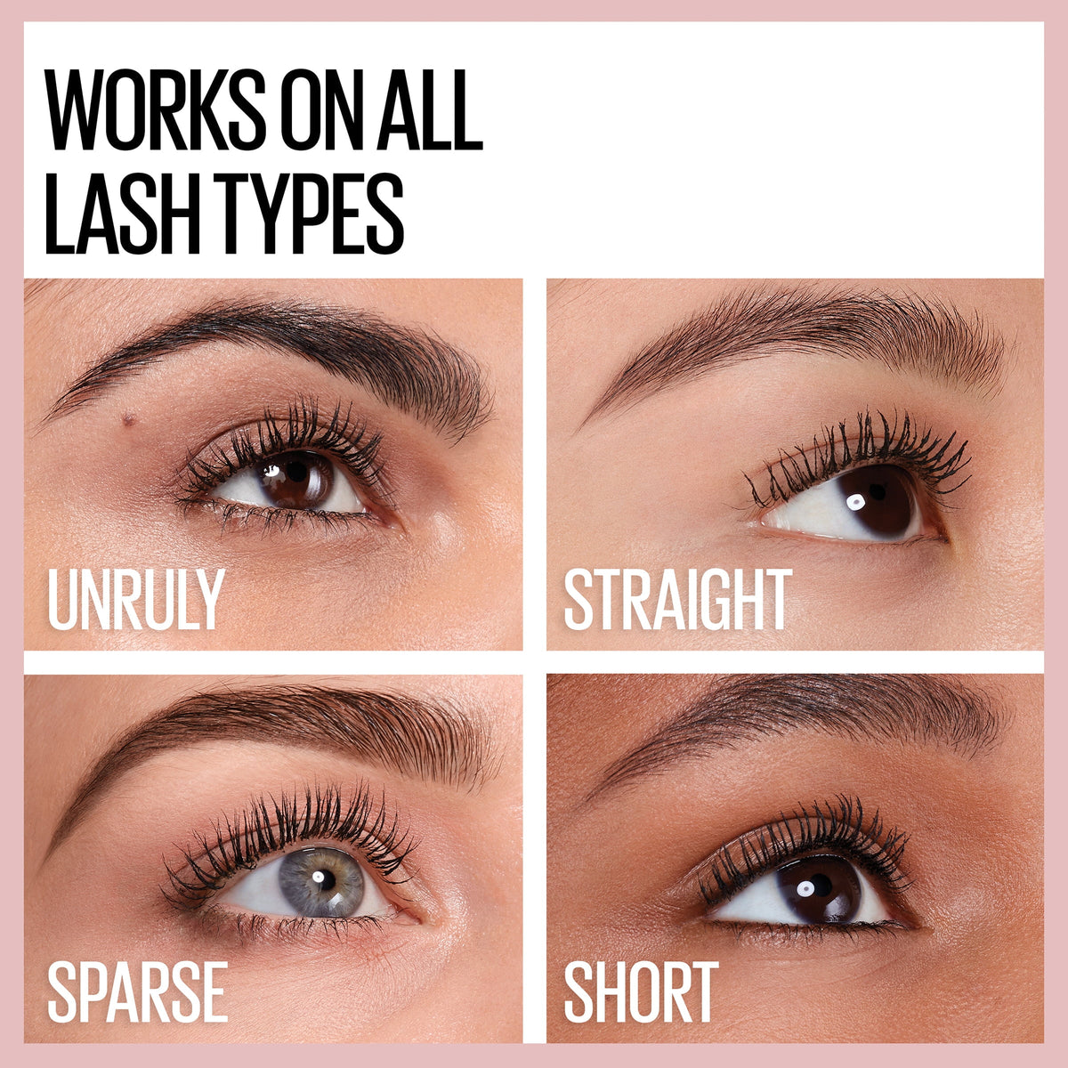 Maybelline Lash Sensational Washable Mascara, Lengthening and Volumizing for a Full Fan Effect, Very Black, 1 Count