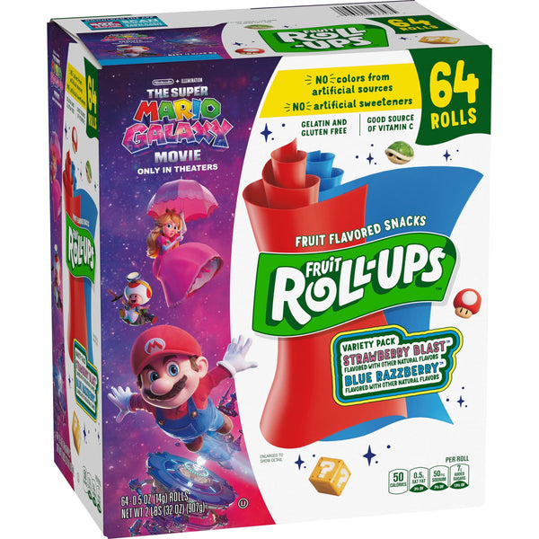 Fruit Roll-Ups Fruit Snacks, Variety Pack, 64 ea