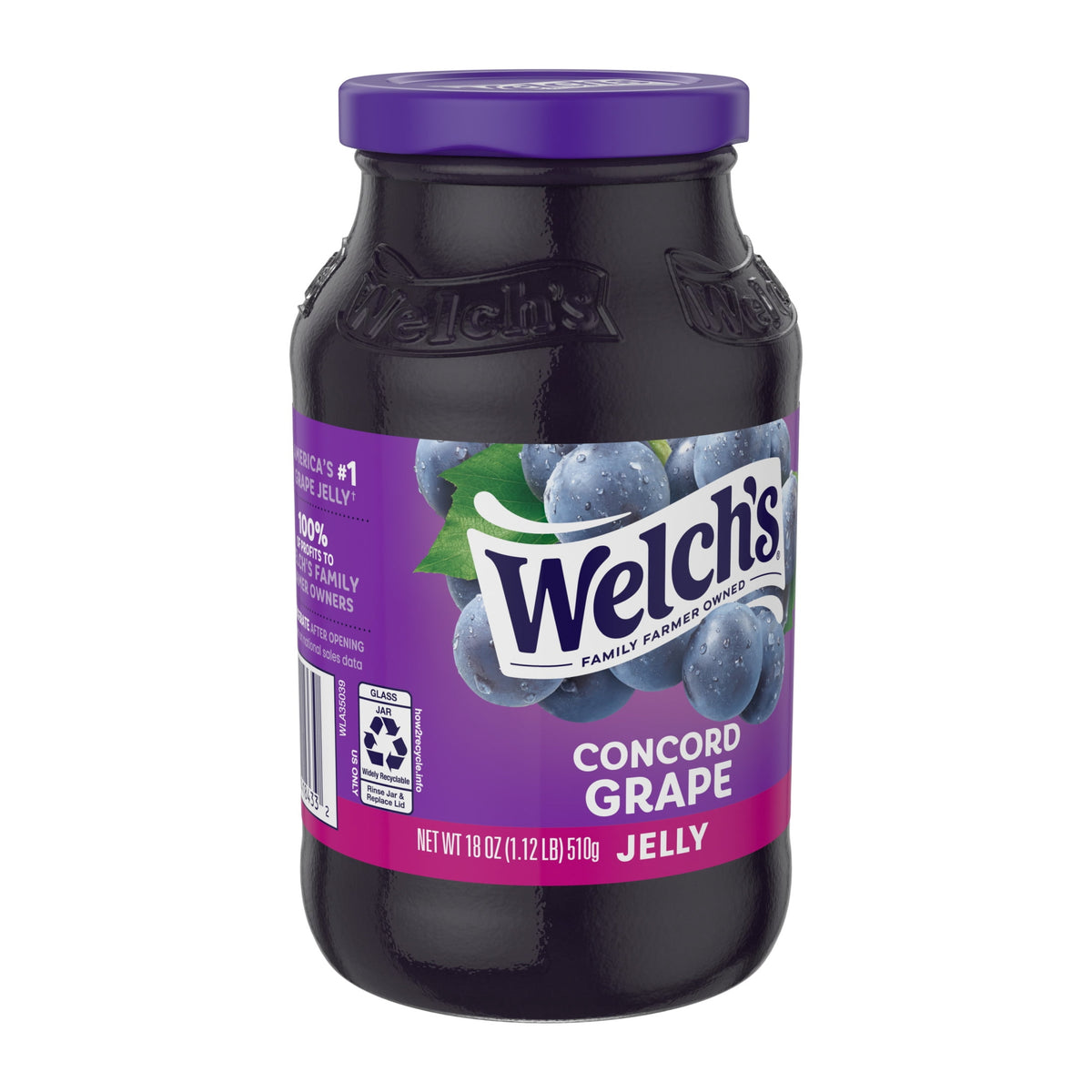 Welch's Concord Grape Jelly, 18 oz Jar