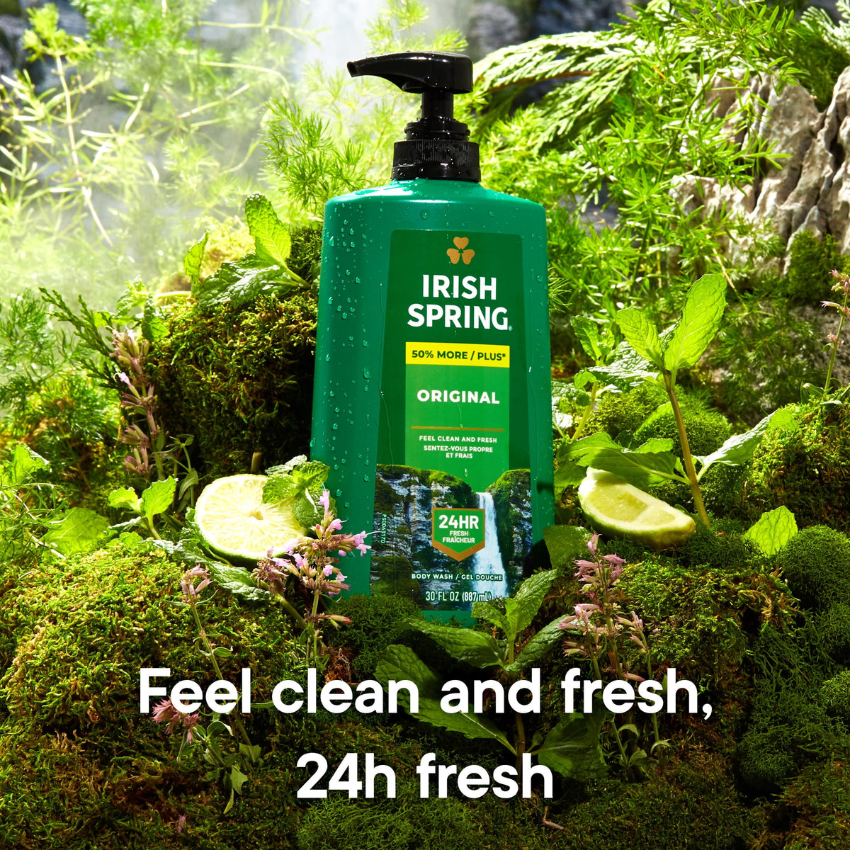Irish Spring Mens Body Wash, Body Wash for Men, All Skin Types, Original Scent, 30 fl oz Bottle
