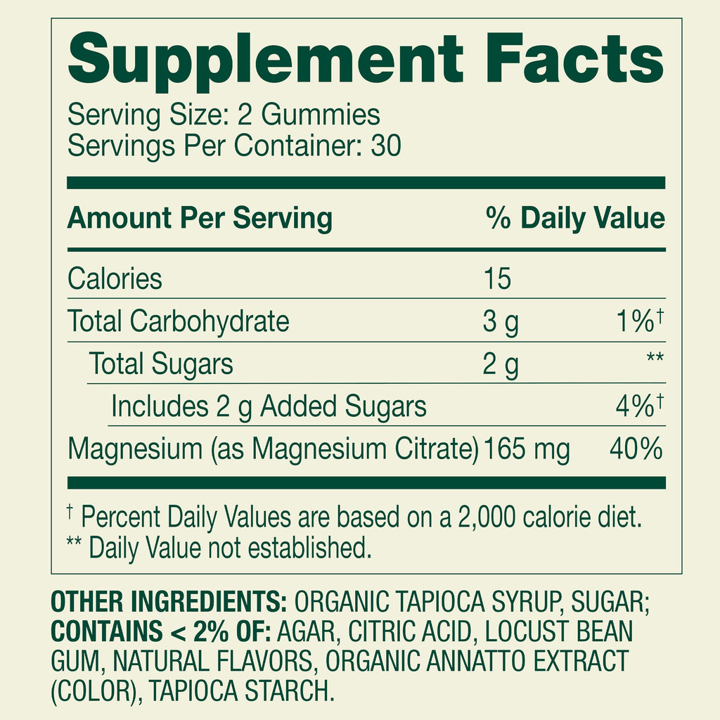 Spring Valley Magnesium Gummies for Bone & Muscle Health Support, 165mg, Orange Flavor, 60 Count