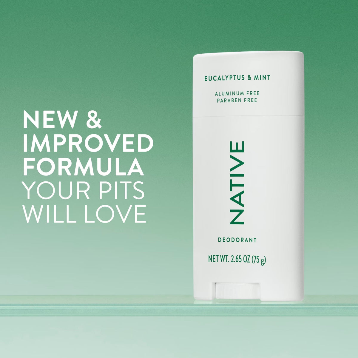 Native Deodorant for Women & Men, Aluminum Free, Eucalyptus & Mint, 2.65 oz