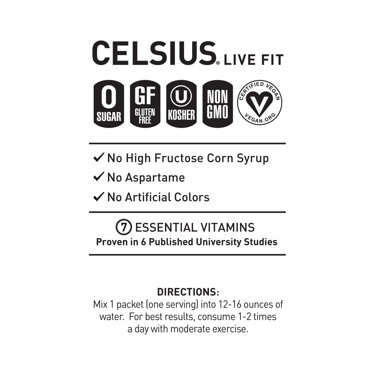 CELSIUS On The Go Energy Drink Mix, Berry (14 Stick Pack)