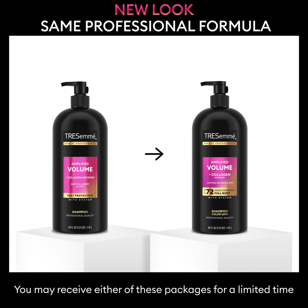TRESemmé Color Safe Shampoo for Lasting Bounce & Lift, Amplified Volume with Up to 72HR Lightweight Full Body, 39 fl oz