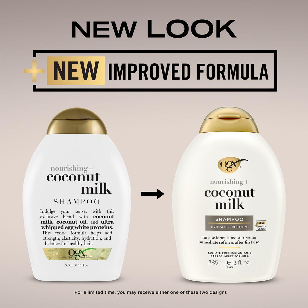 OGX Nourishing + Coconut Milk Shampoo, 13 oz