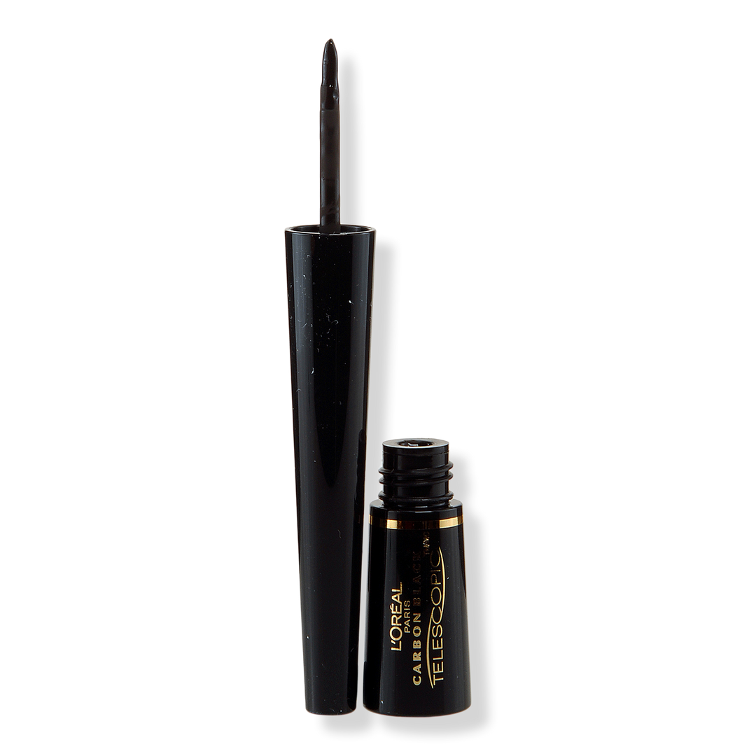 L'Oréal Carbon Black Telescopic Precision Liquid Eyeliner, Carbon Black, 0.08 oz