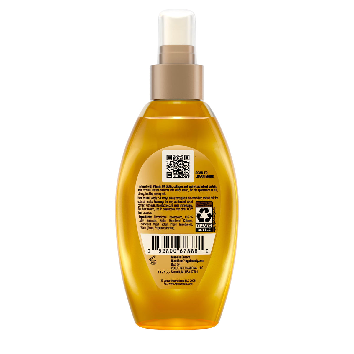 Thick & Full Biotin & Collagen Weightless Hydrating Oil Mist, 4 fl. oz