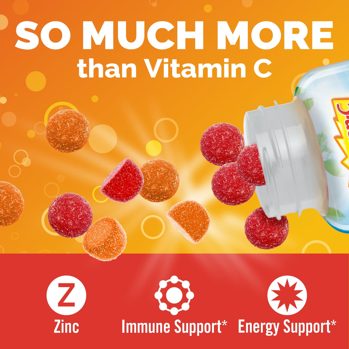 Emergen-C Adult Vitamin C Immunity Supplement Gummies, Fruit Flavors, 45 Ct
