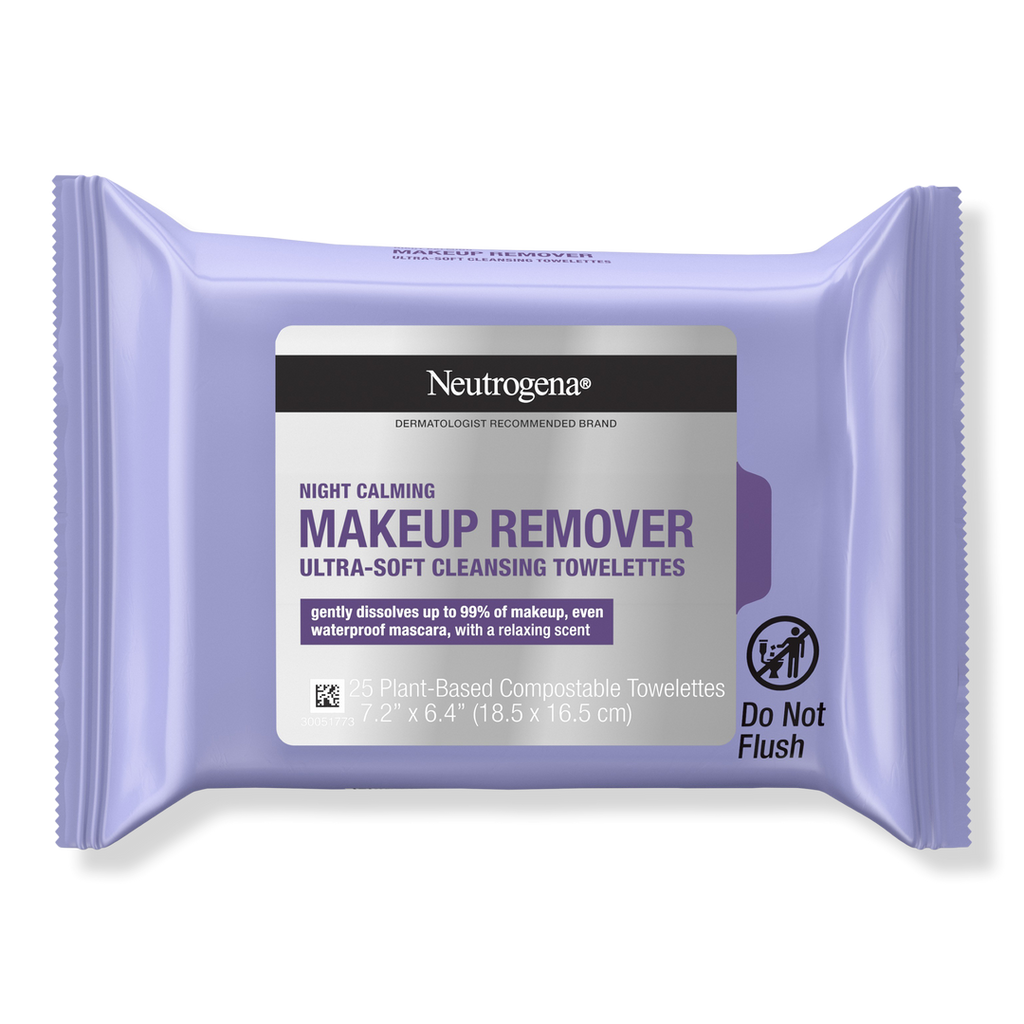 Neutrogena Night Calming Makeup Remover Cleansing Towelettes, 25 ea