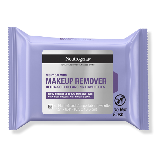 Neutrogena Night Calming Makeup Remover Cleansing Towelettes, 25 ea
