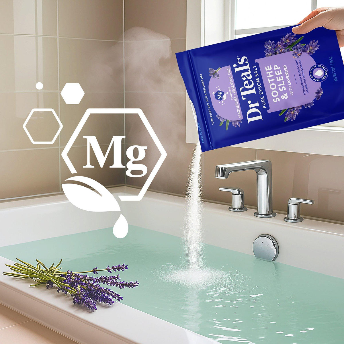Soothe & Sleep with Lavender Pure Epsom Salt Soaking Solution