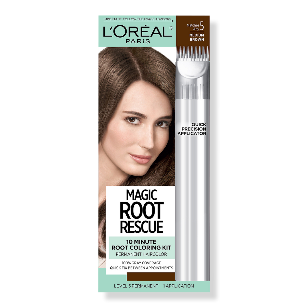 L'Oréal Magic Root Rescue 10 Minute Permanent Coloring Kit, 5 Medium Brown