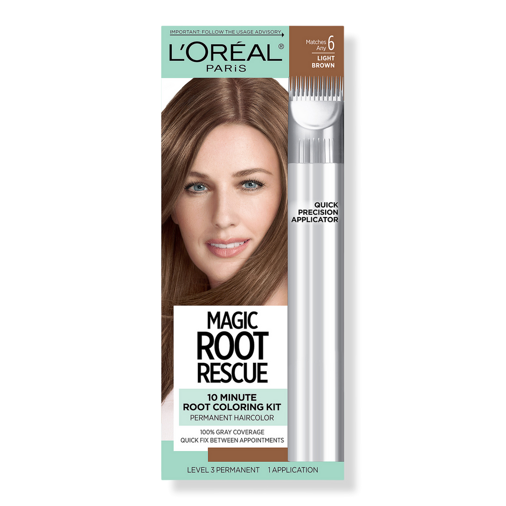 L'Oréal Magic Root Rescue 10 Minute Permanent Coloring Kit, 6 Light Brown