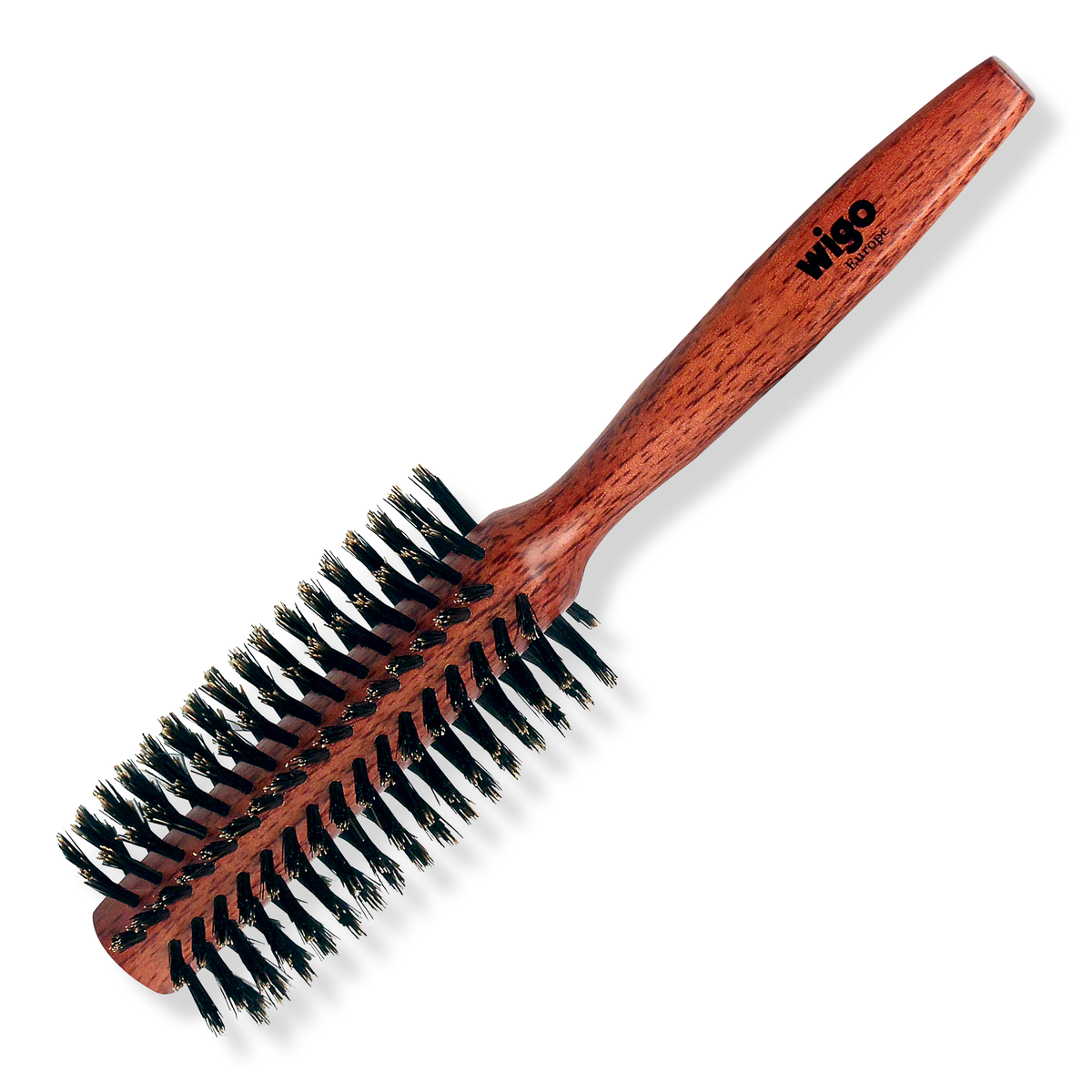 Wigo Round Wooden 100% Boar Bristle Brush, Small