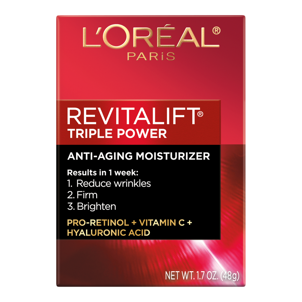 L'Oréal Revitalift Triple Power Anti-Aging Face Moisturizer, 1.7 oz