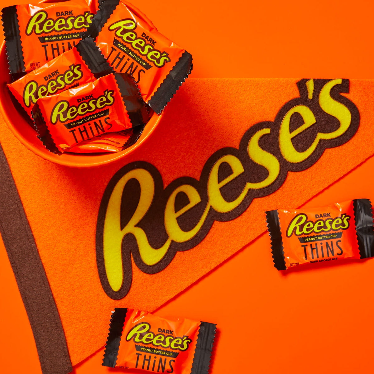 Reese's Thins Dark Chocolate Peanut Butter Cups Candy, Share Pack 7.37 oz
