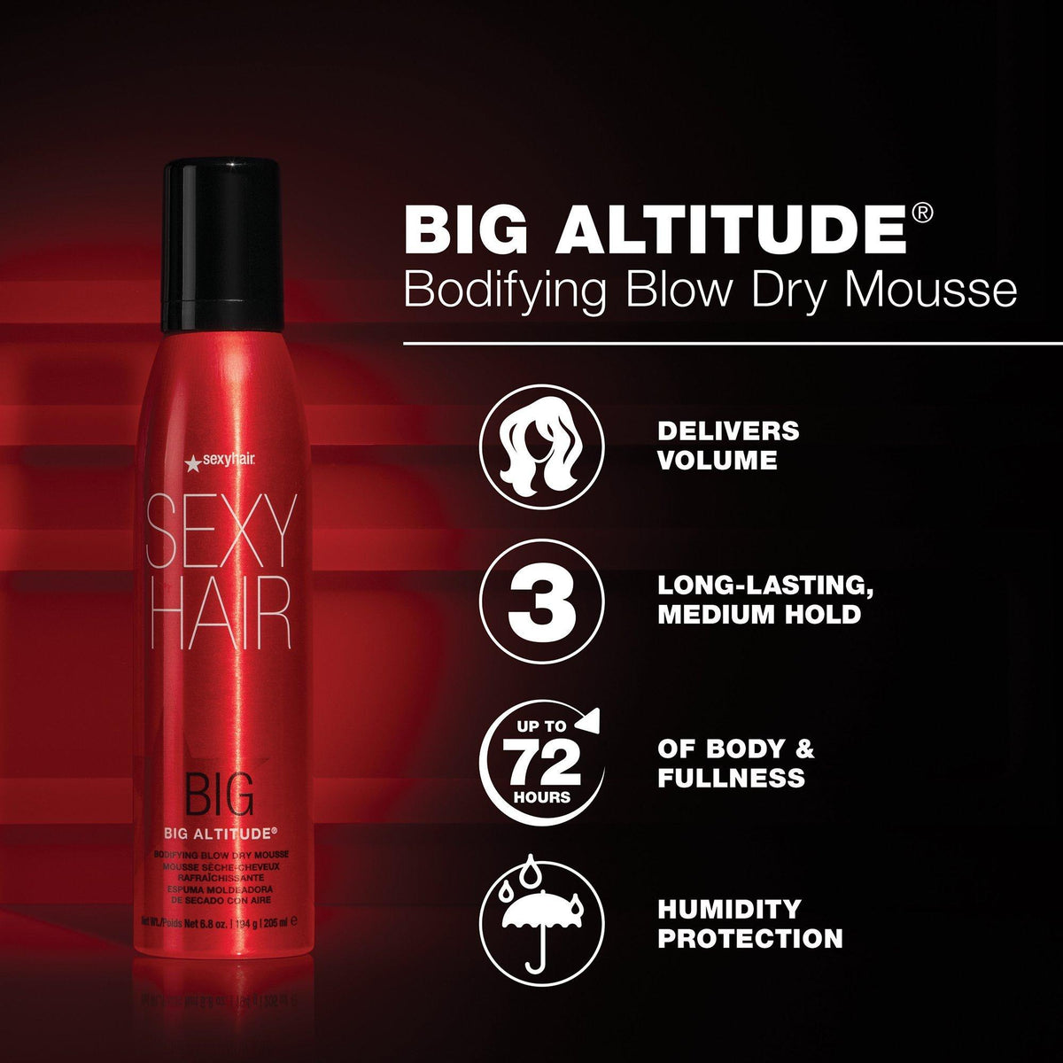 Big Sexy Hair Big Altitude Bodifying Blow Dry Mousse