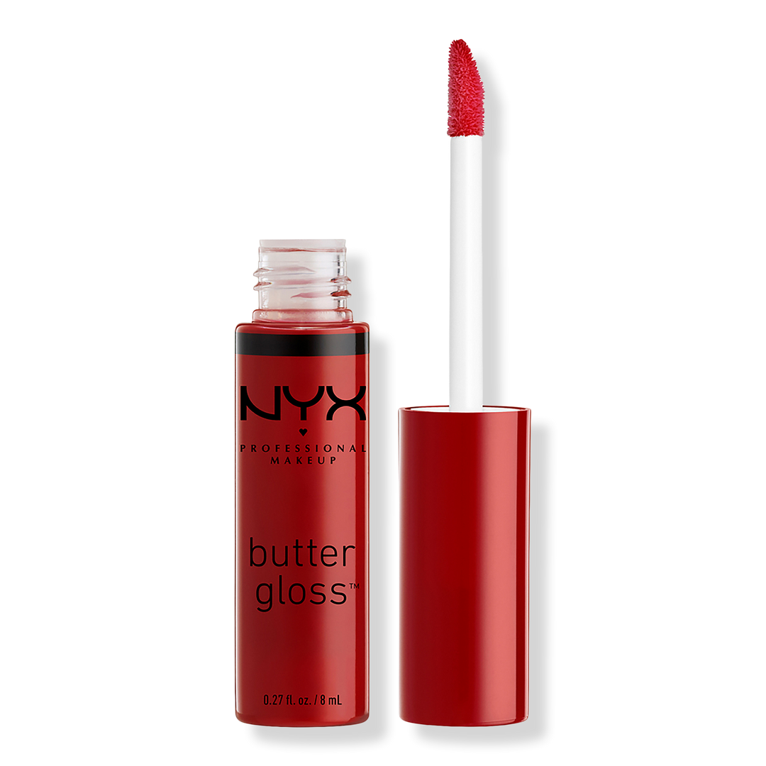 NYX Professional Makeup Butter Gloss Non-Sticky Lip Gloss, Red Velvet, 0.27 oz