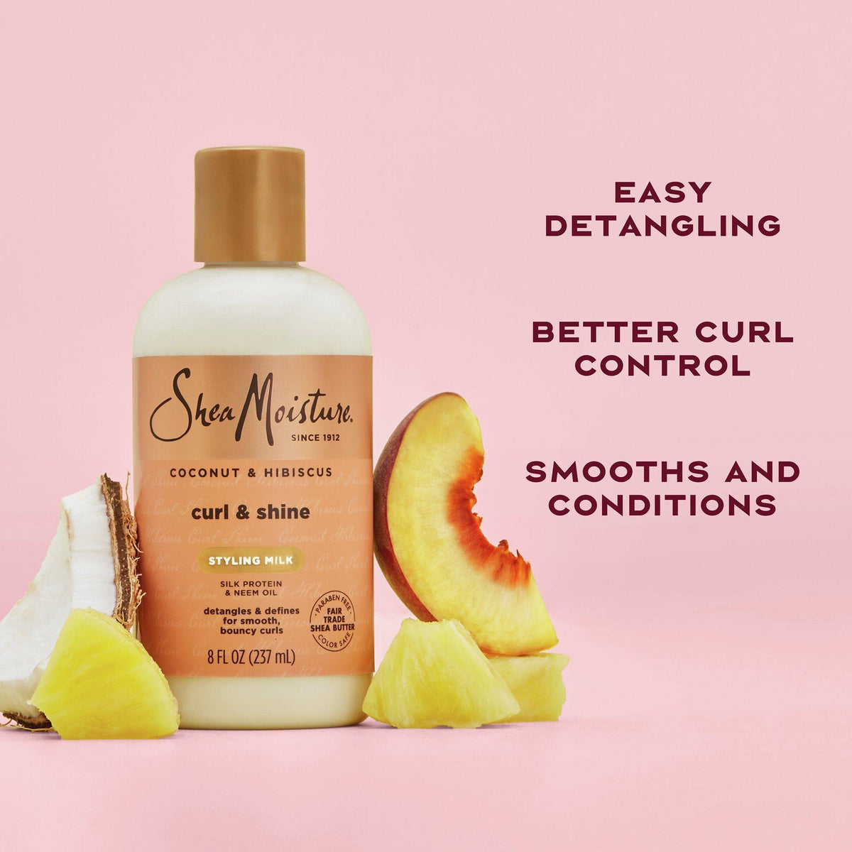 Coconut & Hibiscus with Silk Protein & Neem Oil Curl & Style Milk