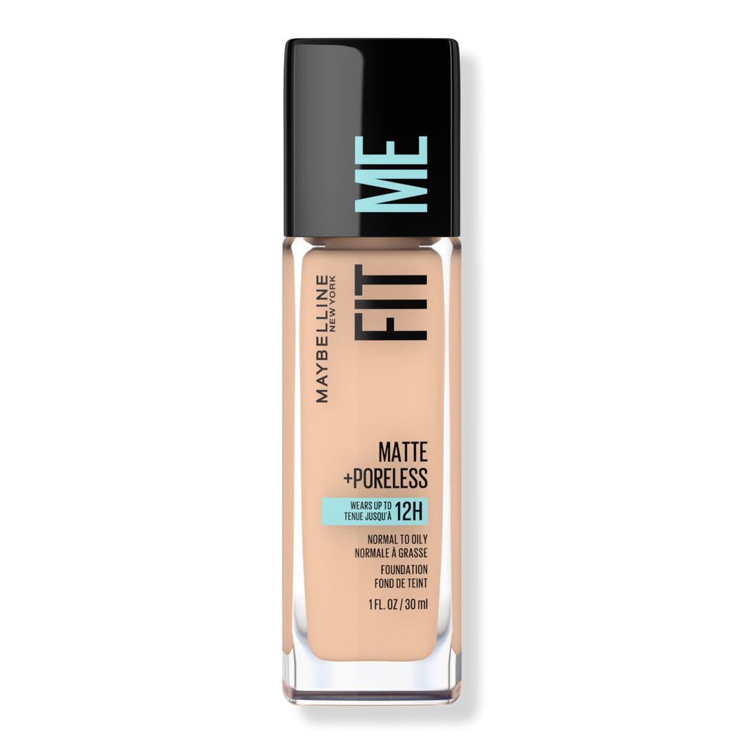 Maybelline Fit Me Matte + Poreless Liquid Foundation, Nude Beige 125, 1 oz