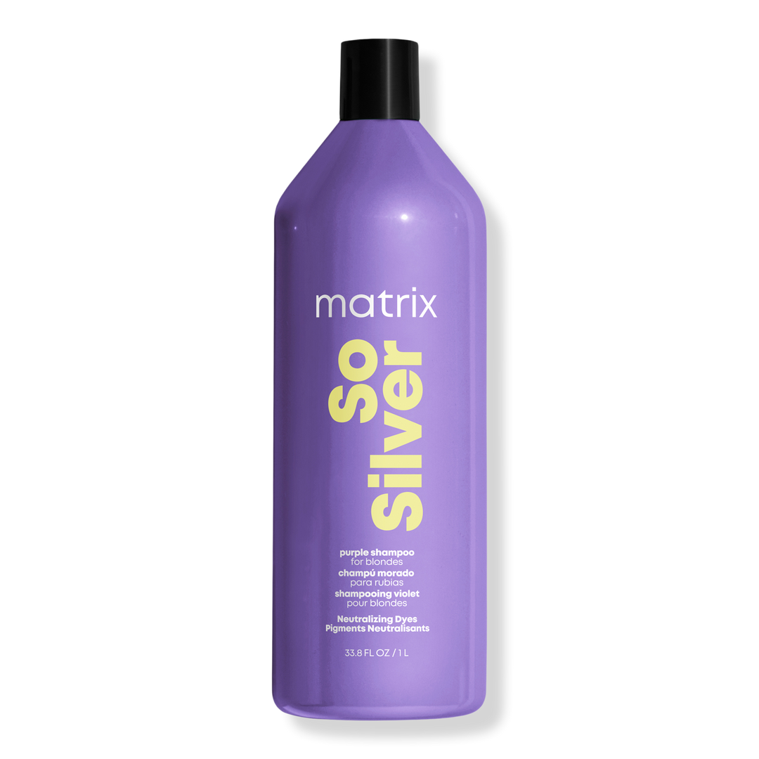 Matrix Total Results So Silver Purple Shampoo for Blonde Hair, 33.8 oz