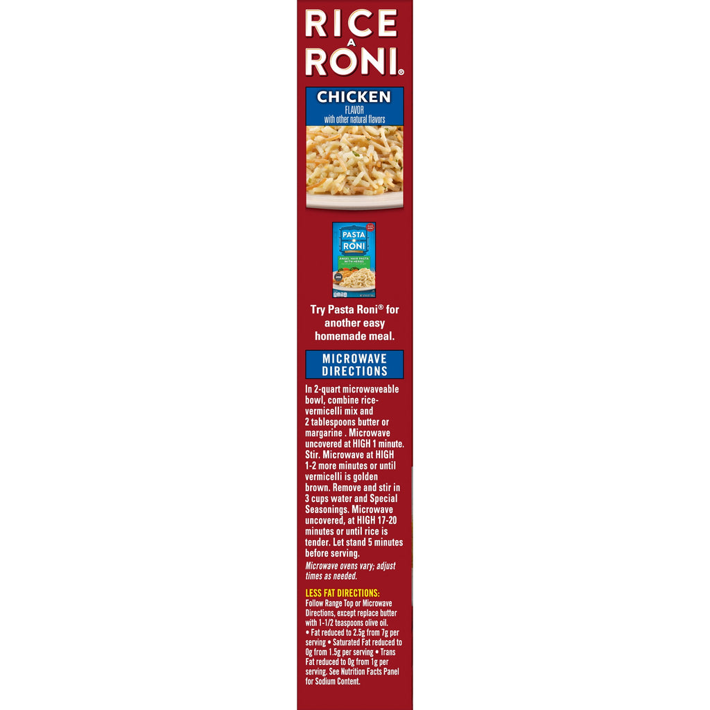 Rice-A-Roni Chicken Broth and Herbs Flavor Rice & Vermicelli Packaged Meal, Shelf-Stable 6.9 oz Box